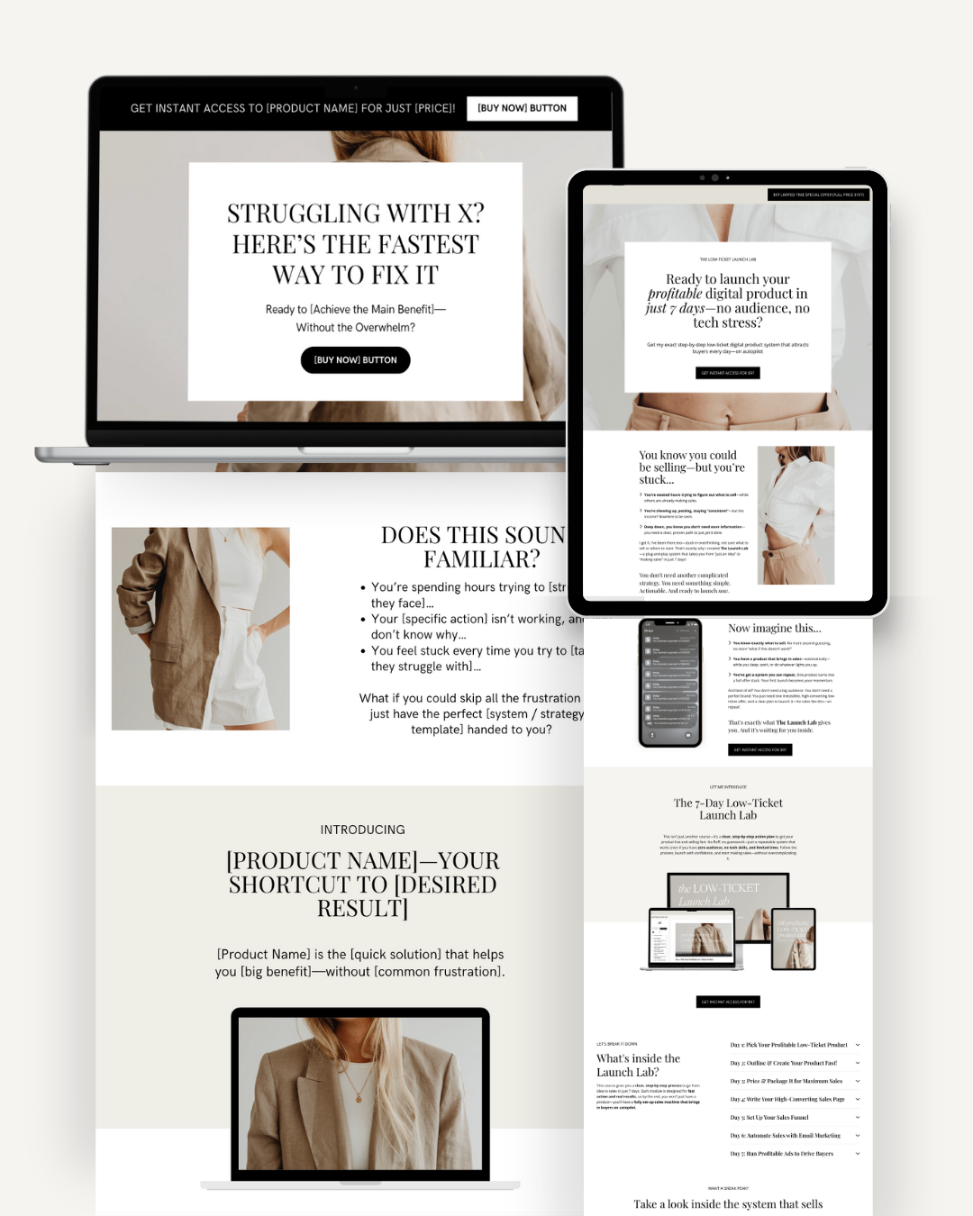 A low-ticket digital product sales page