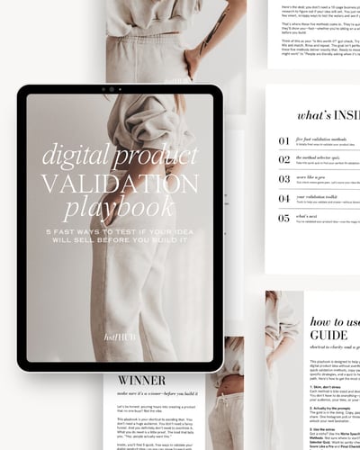 Visual of the Digital Product Validation Playbook